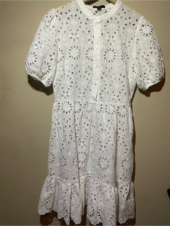 J. Crew Dresses & Skirts - J. Crew White Eyelet Button-Front Dress